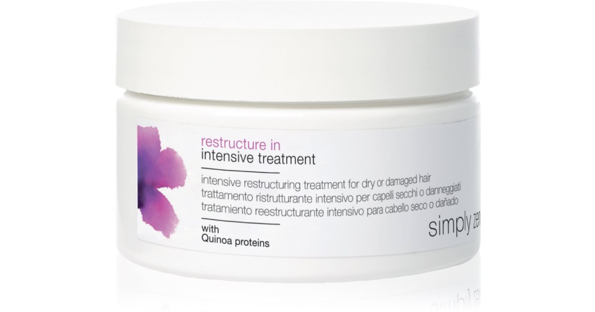 Simply Zen Restructure In Intensive Treatment - mascarilla reconstructiva para cabello seco, 200 ml