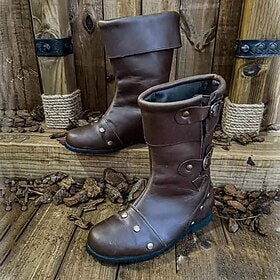 Rétro Vintage Epoque Médiévale Renaissance Chaussures Bottes plates de jazz Pirate Viking Croisé Ranger Elfe Homme Carnaval GN Chaussures