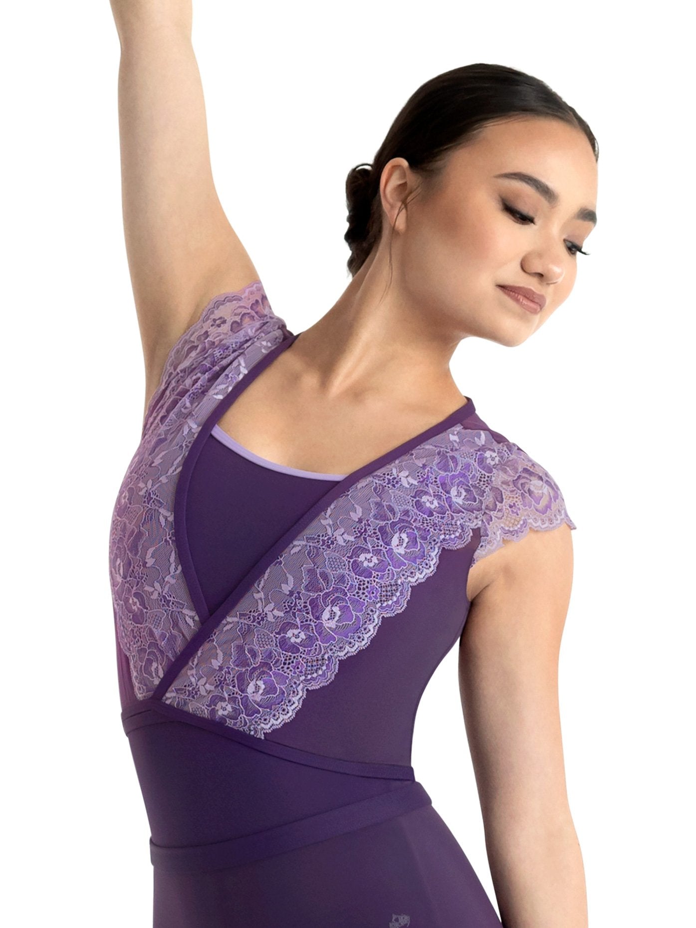 Mariia Skye Womens Floral Lace Ballet Shrug Eggplant XXL SK088