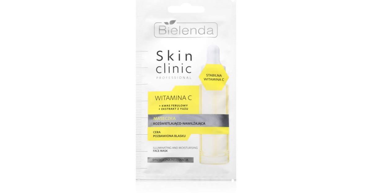 Bielenda Mascarilla de noche iluminadora hidratante con vitamina C de Skin Clinic Professional (8 g)