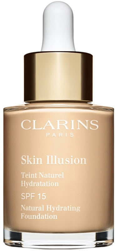Clarins Skin Illusion Natural Illuminating Hydrating Foundation SPF 15 Color 101W Linen 30ml