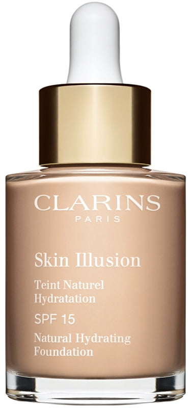 Clarins Skin Illusion Natural Illuminating Hydrating Foundation SPF 15 Color 102.5C Porcelain 30ml