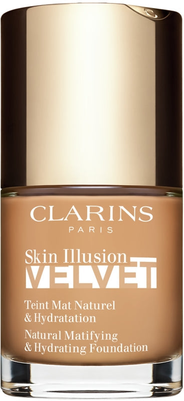 Clarins Skin Illusion Velvet Liquid foundation with a matte finish and a nourishing effect, colour 111N 30 ml