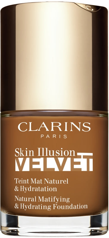 Clarins Skin Illusion Velvet Liquid foundation with a matte finish and a nourishing effect, colour 118.5N 30 ml