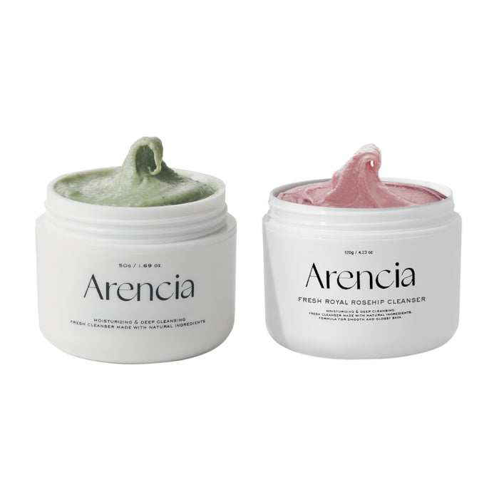 Arencia - Fresh Green Rice & Royal Rosehip Rice Mochi Cleanser - 120g Set