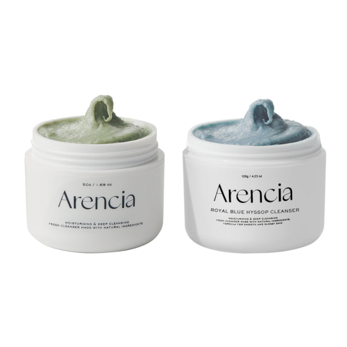 Arencia - Fresh Green Rice & Royal Blue Rice Mochi Cleanser - 120g Set