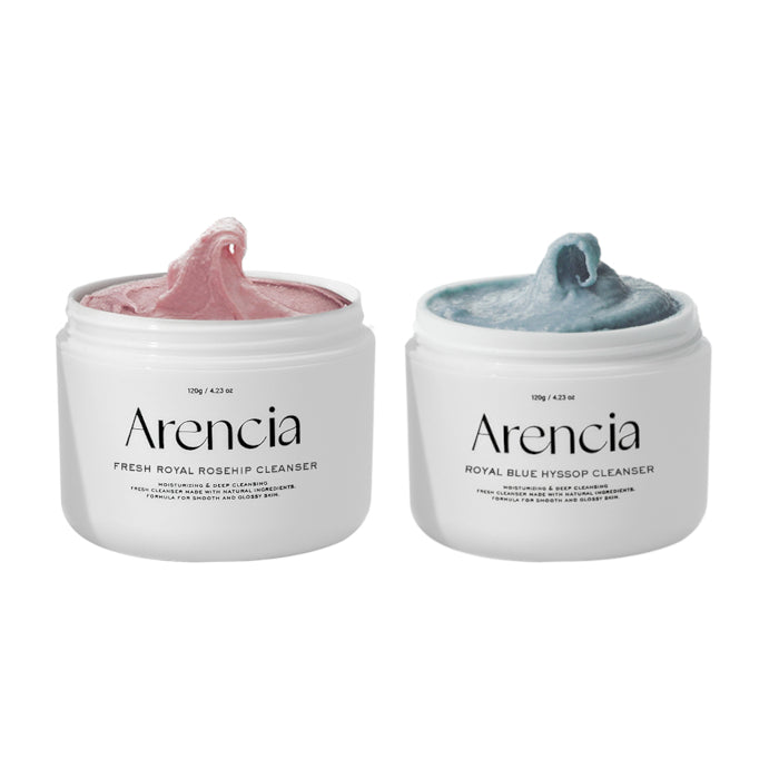 Arencia - Fresh Royal Rosehip Rice & Royal Blue Rice Mochi Cleanser - 120g Set