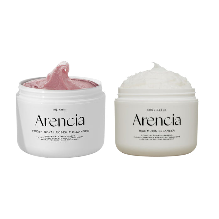 Arencia - Fresh Royal Rosehip Rice & Rice Mucin Mochi Cleanser - 120g Set
