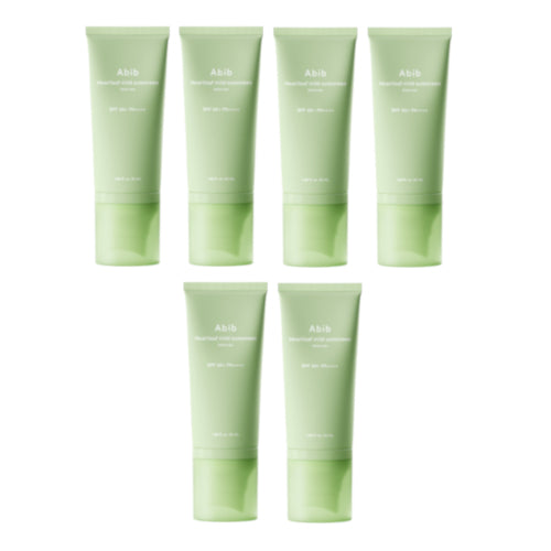 Abib - Heartleaf Mild Sunscreen Relief Tube SPF 50+ PA++++ - 50ml (6ea) Set