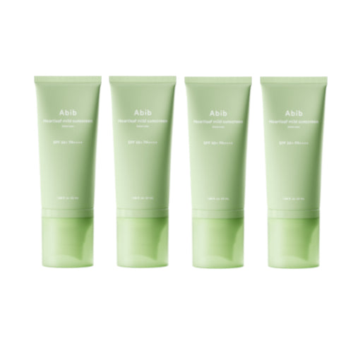 Abib - Heartleaf Mild Sunscreen Relief Tube SPF 50+ PA++++ - 50ml (4ea) Set