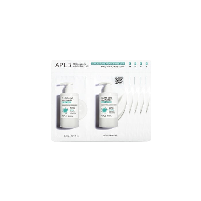 APLB - Glutathione Niacinamide Body Lotion & Wash Sachet Pack - 5pcs Set