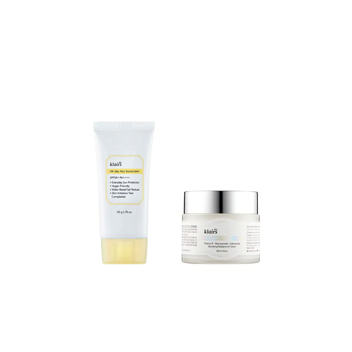 Dear; Klairs - Freshly Juiced Vitamin E Mask - 90ml + All-day Airy Sunscreen SPF50+ PA++++ - 50g (1ea) Set