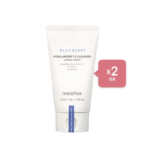innisfree - Blueberry Rebalancing 5.5 Cleanser - 100ml (2ea) Set