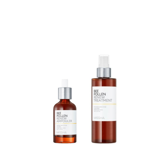 MISSHA - Bee Pollen Renew Ampouler - 40ml (1ea) + Renew Treatment - 150ml (1ea) Set