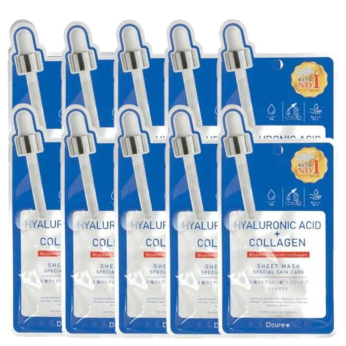 Picomonte - Dcure+ Hyaluronic Acid + Collagen Face Mask - 1 pc (10ea)