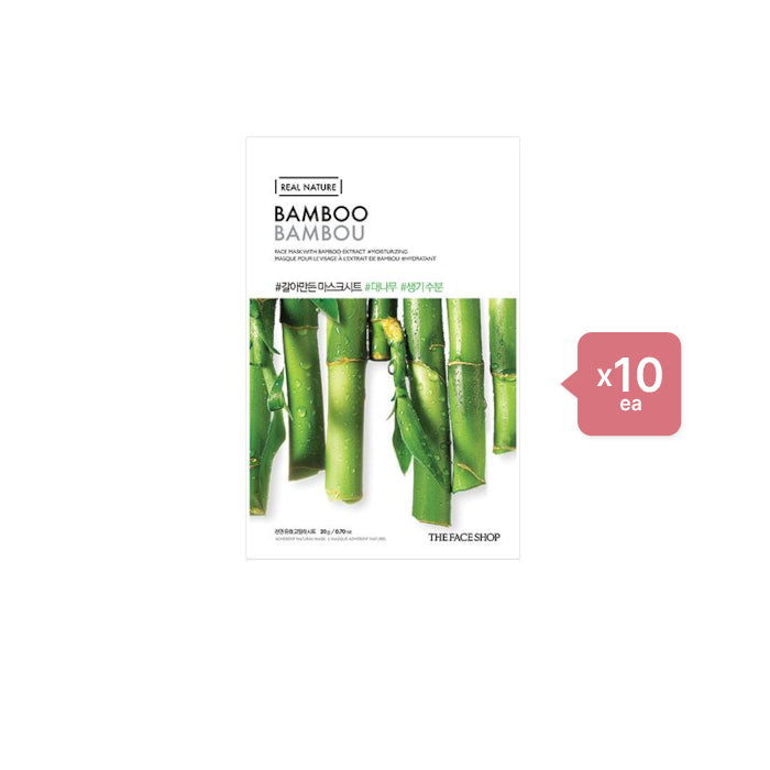 THE FACE SHOP - Real Nature Face Mask - Bamboo - 1pc (10ea) Set