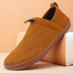 Homens Mocassins e Slip-Ons Mocassins Comfort Tricô Confortável Antiderrapante Mocassim Preto Branco Marron