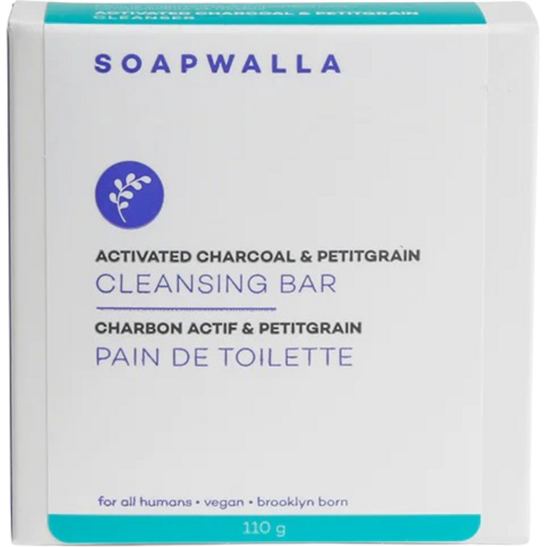 Soapwalla Mydło z węglem aktywnym i olejkiem petitgrain, 110 g