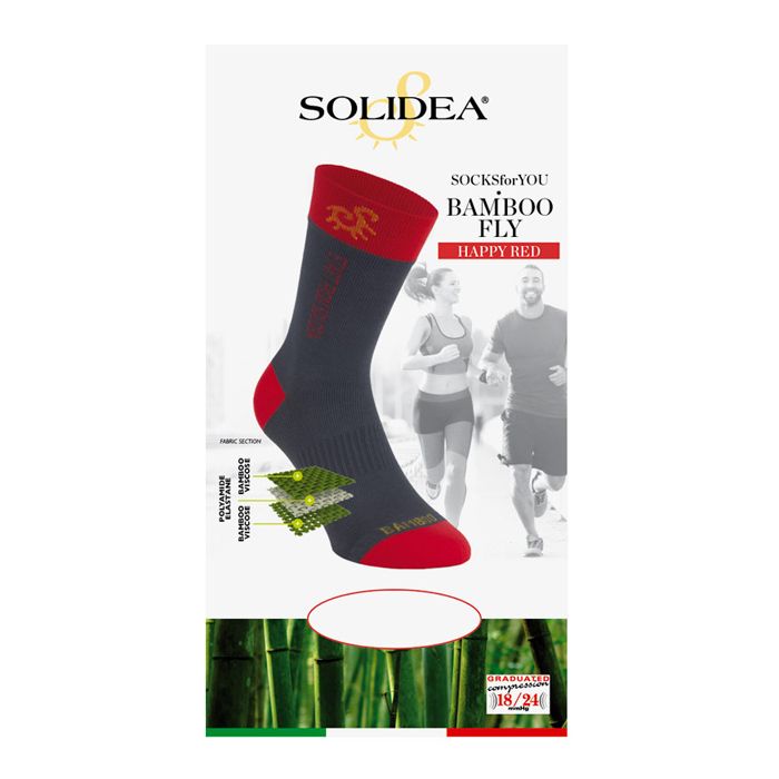 Solidea Socks For You Bamboo Fly Happy Red compressione 18 24mmhg Blu Navy 3L