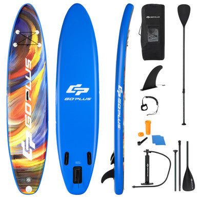 10.5- or 11-Foot Inflatable Stand-up Paddleboard with SUP Accessories - Paddle Board 11ft