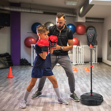 Kids' Inflation-Free Boxing Set with Punching Bag & Boxing Gloves