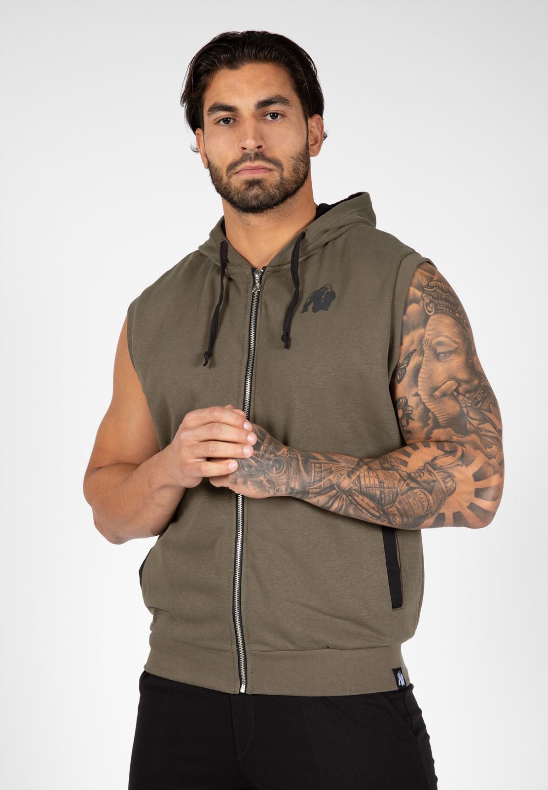 Springfield S-L Zipped Hoodie - Army Green - S