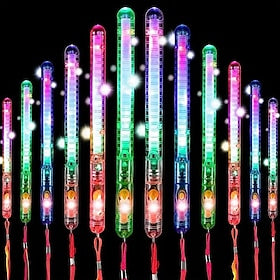 3/5/10pcs LED Glow Sticks LED Party Sticks Flash Twinkling Light Multi-color Sticks Glow Sticks With Lanyard Suitable For Birthday Parties Small Gifts For Hall