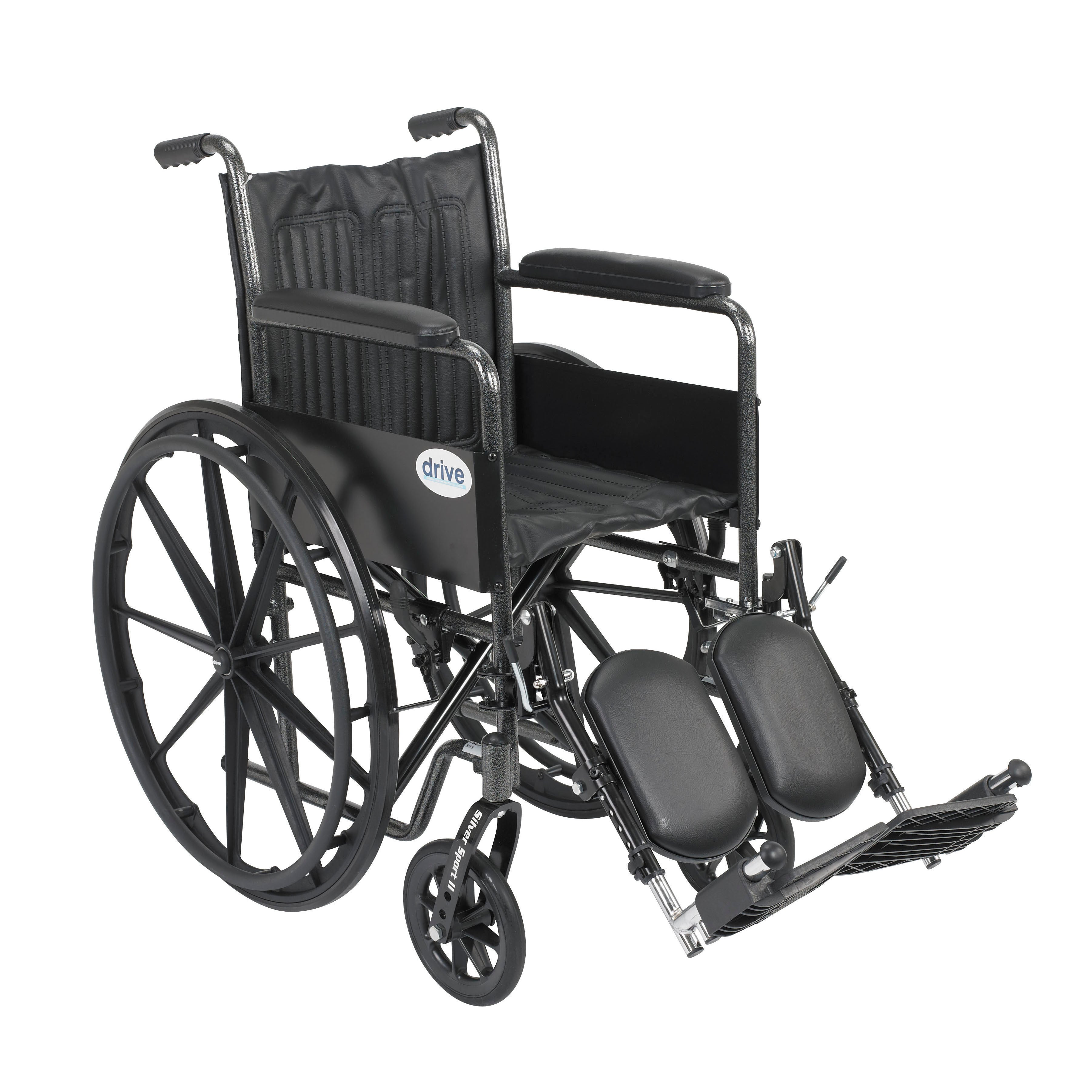 Silver Sport 2 Wheelchair, 18", Fixed Arms, Elevating Legs