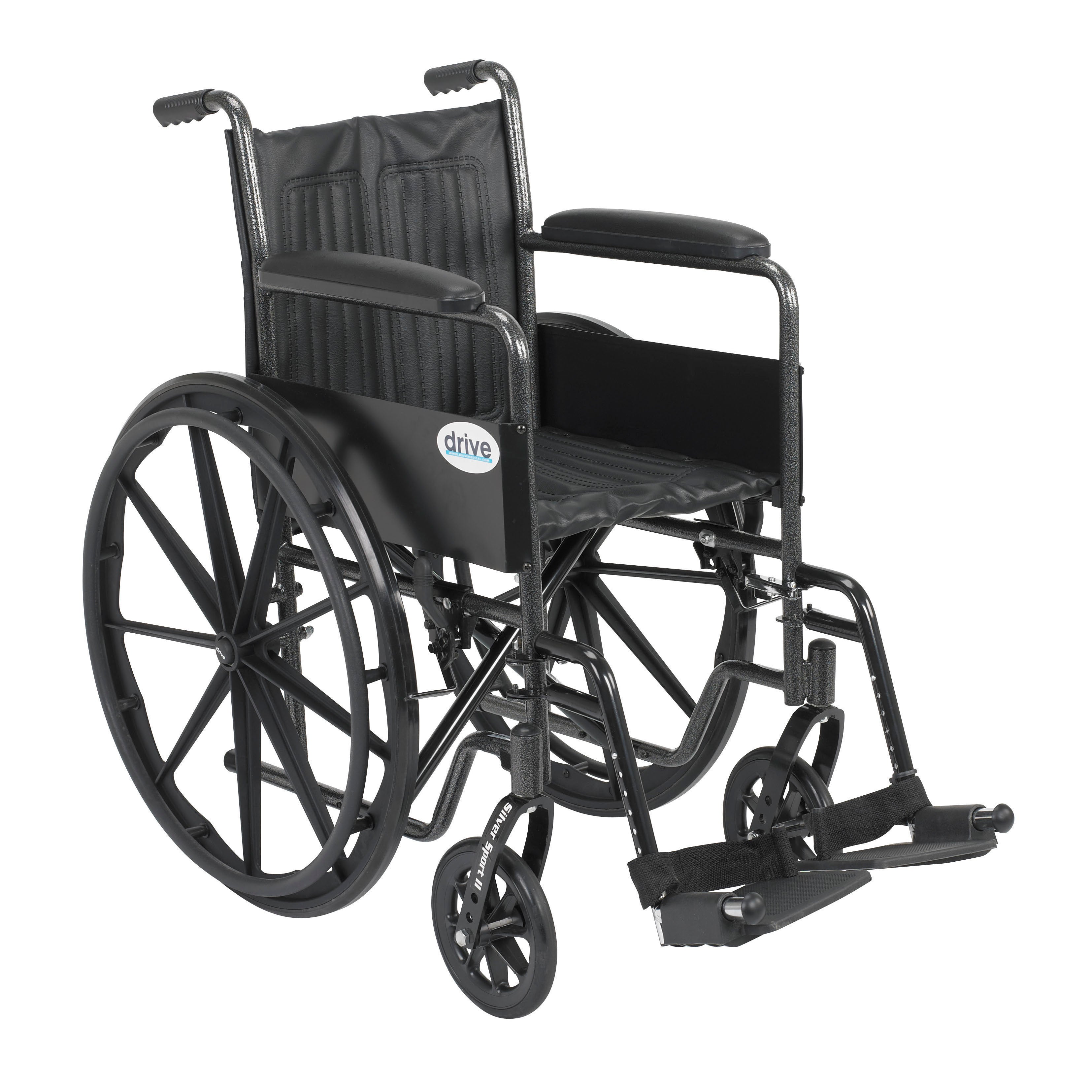 Silver Sport 2 Wheelchair, 18", Fixed Arms, Swing-away Legs
