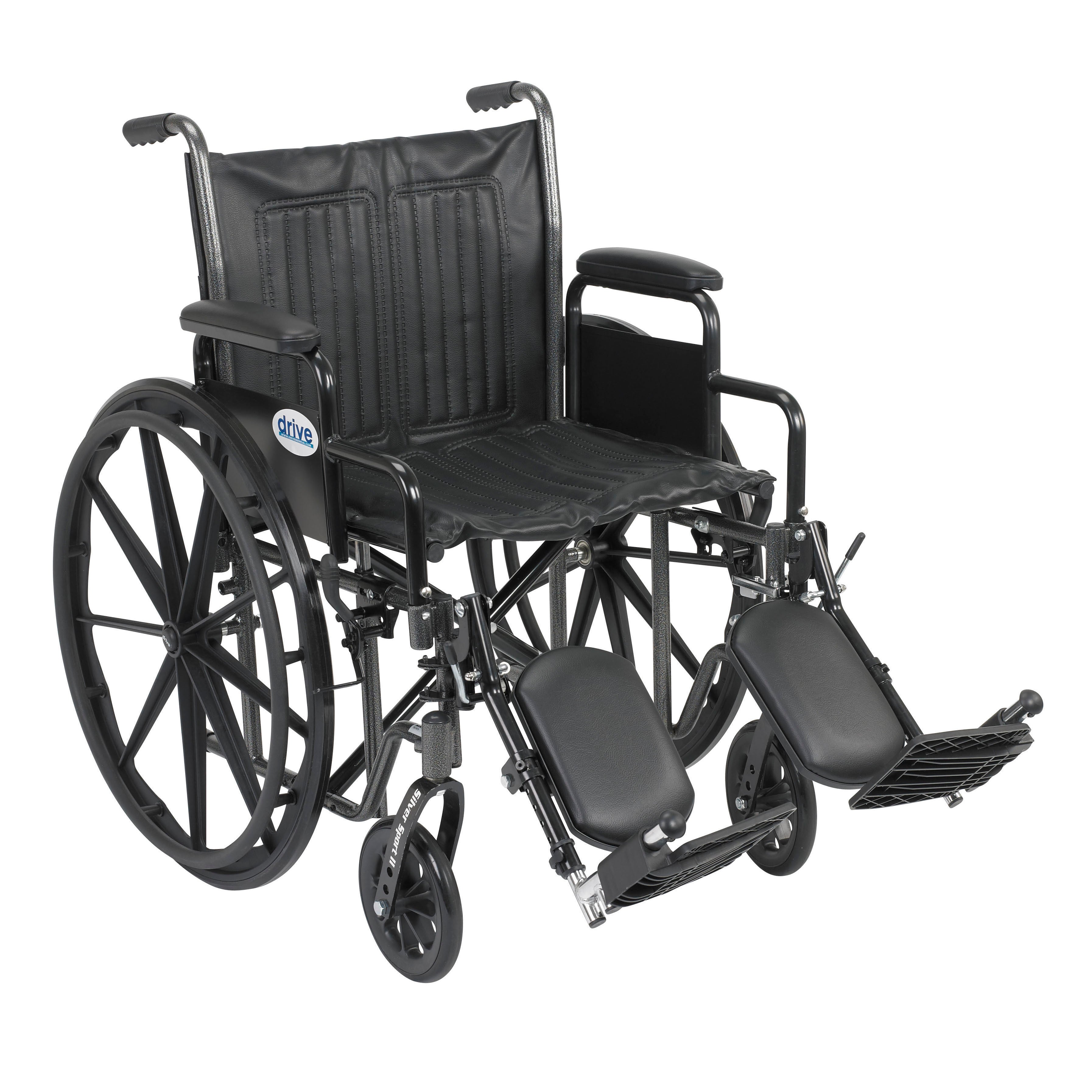 Silver Sport 2 Wheelchair, 20", Desk Arms, Elevating Legs