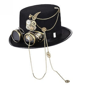 Rétro Vintage Punk et gothique Steampunk Chapeau Bal Masqué Docteur de la peste Homme Femme Mascarade Soirée Chapeau