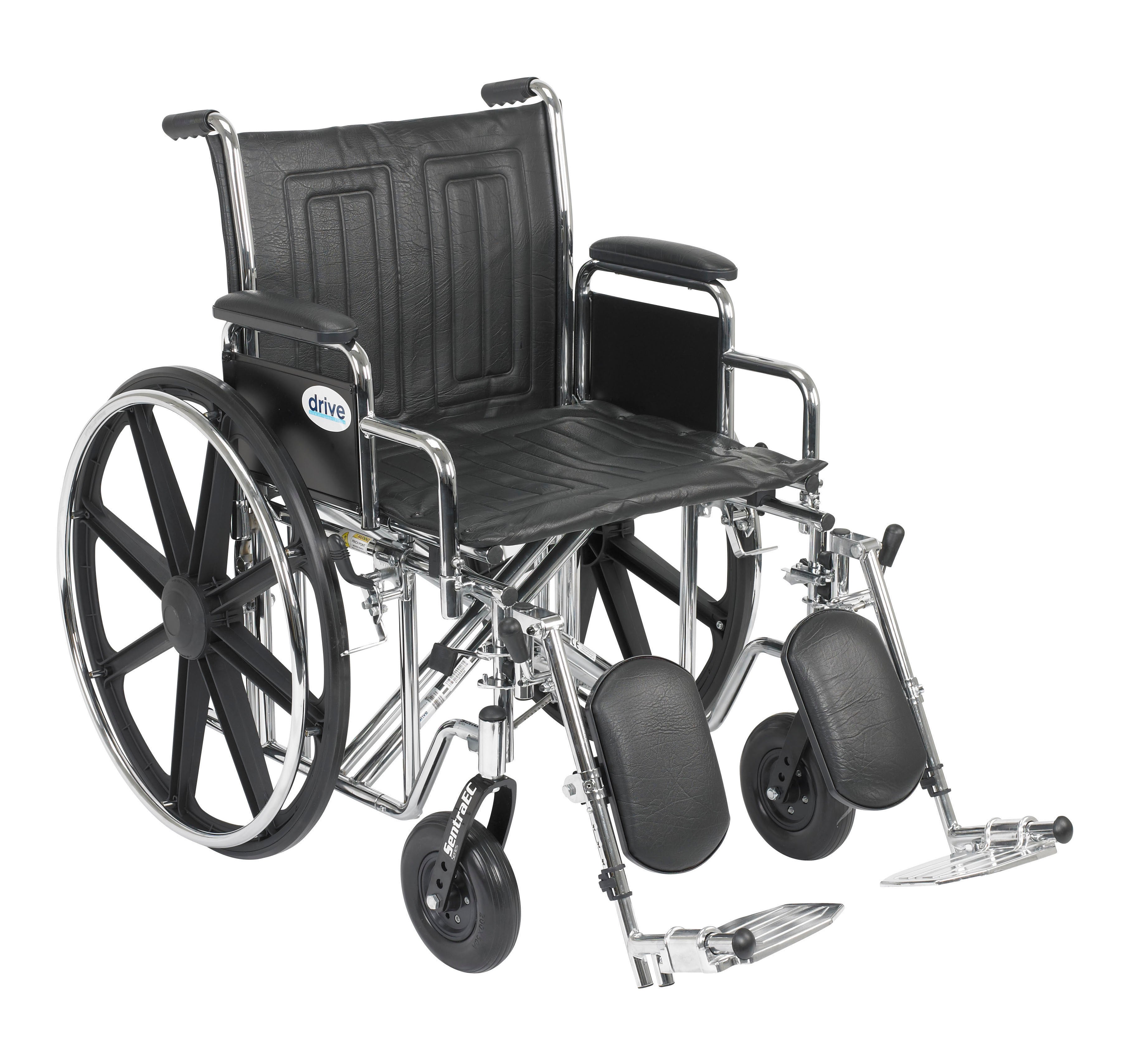 Sentra EC Heavy Duty Wheelchair, 20", Desk Arms, Elevating Legs