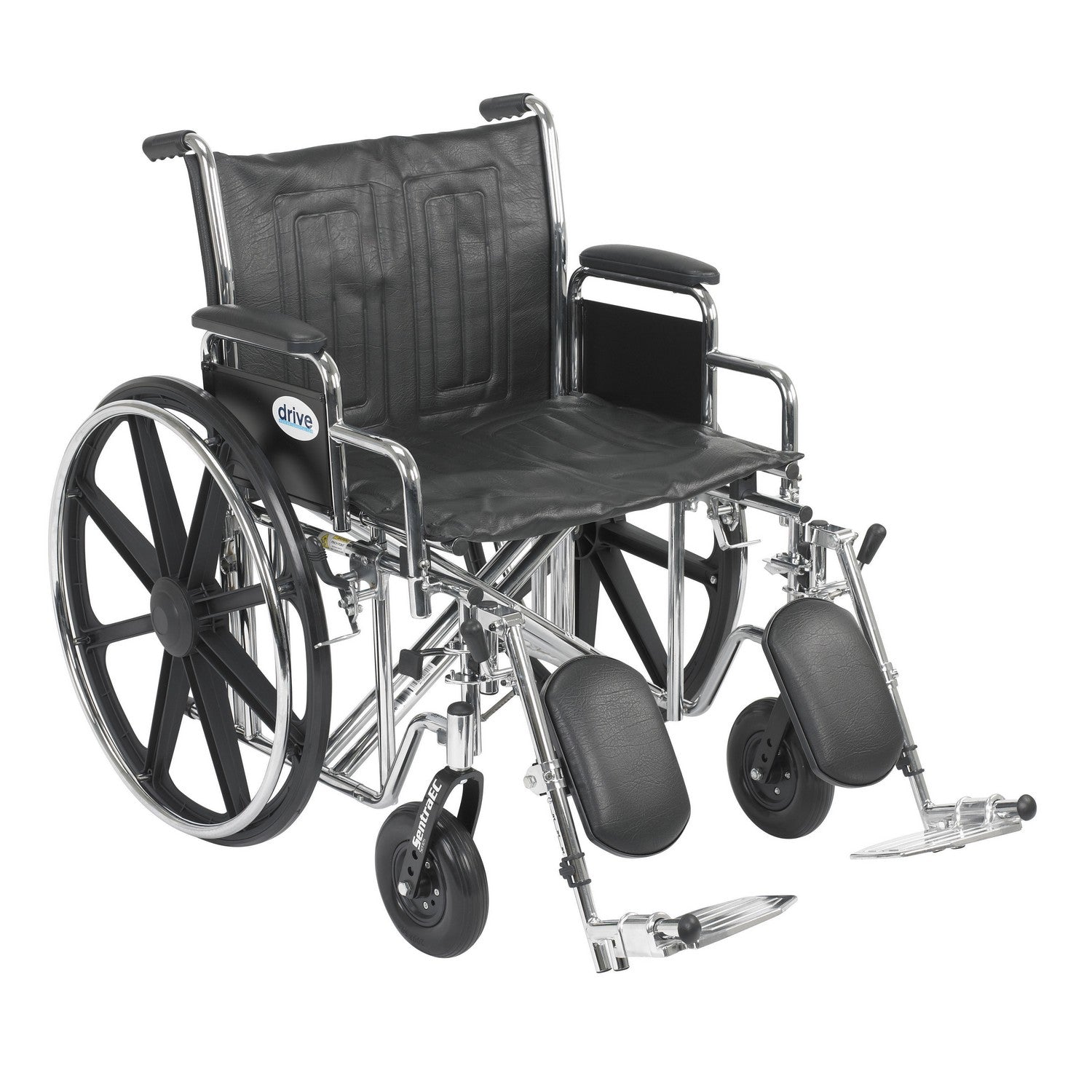 Sentra EC Heavy Duty Wheelchair, 22", Desk Arms, Elevating Legs