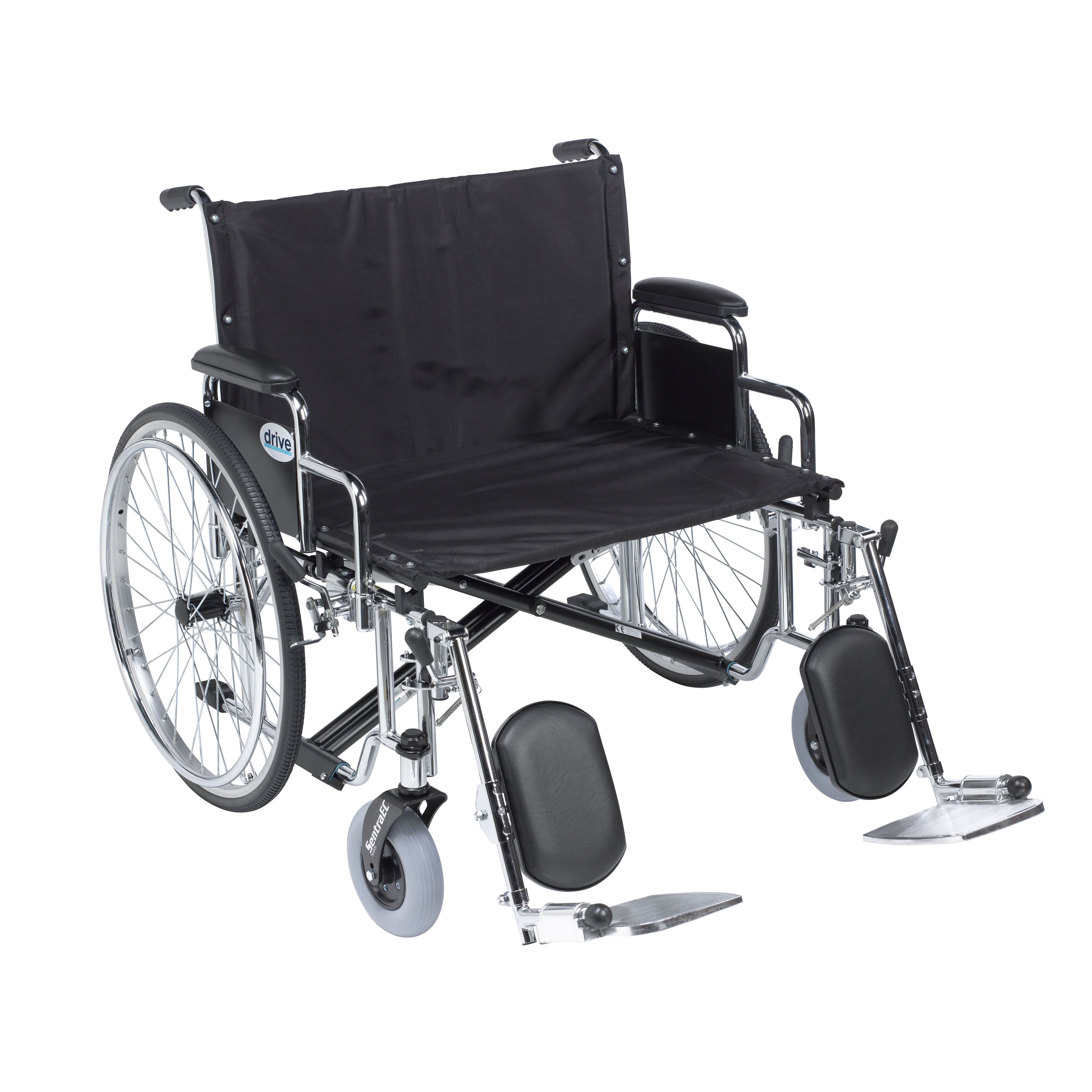 Sentra EC Heavy Duty XX Wheelchair, 28", Desk Arms, Elevating Legs