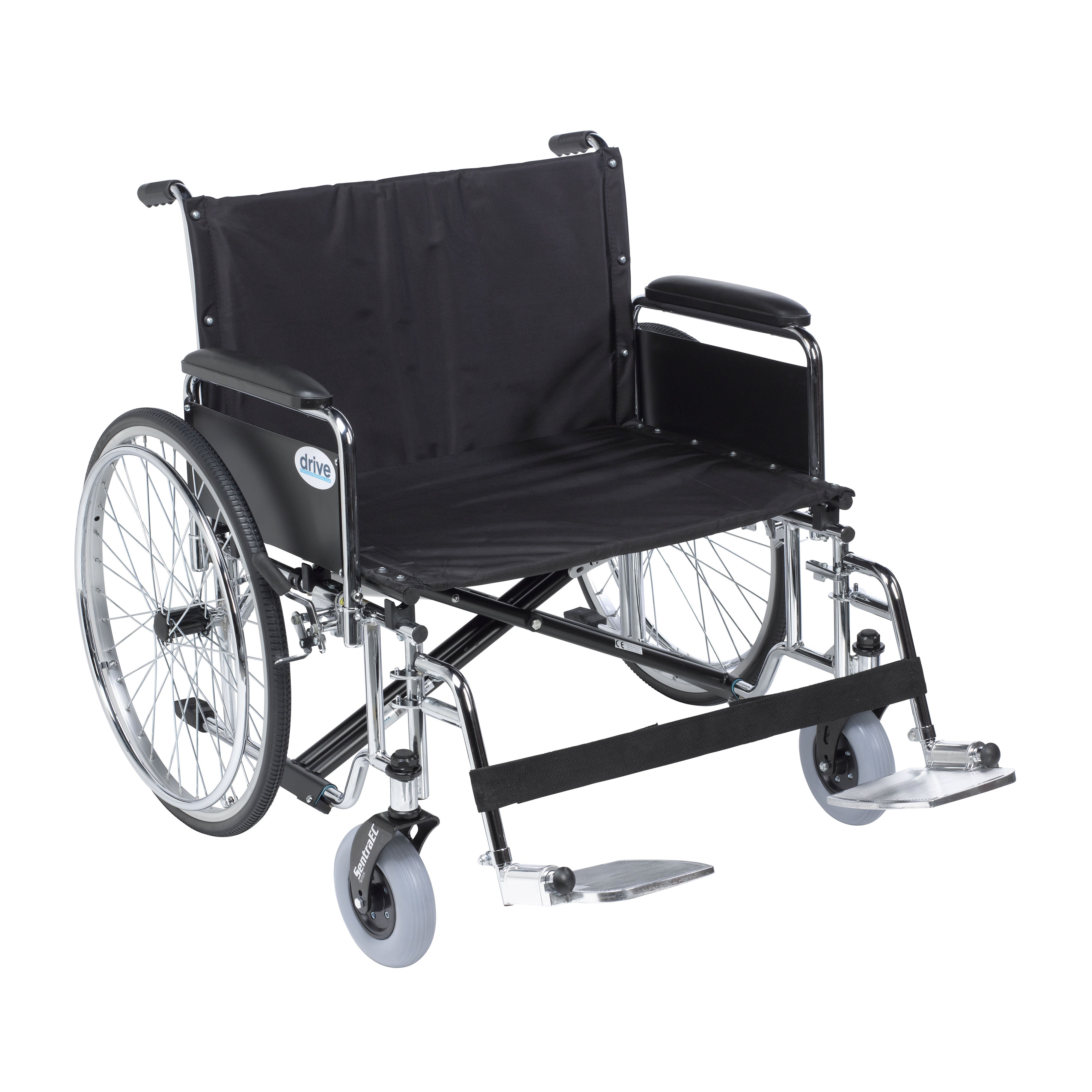 Sentra EC Heavy Duty XX Wheelchair, 30", Full Arms, Swing-away Legs