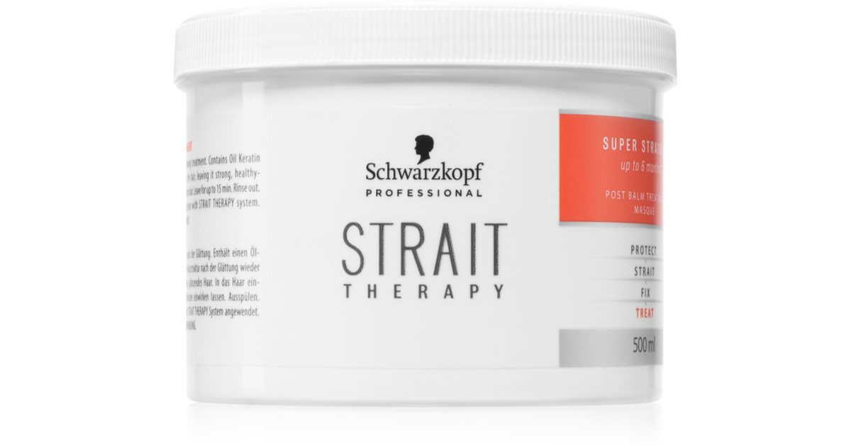 Schwarzkopf Professional STRAIT Therapy Post Balm Treatment maschera restrukturyzacja dla mocniejszych włosów 500 ml