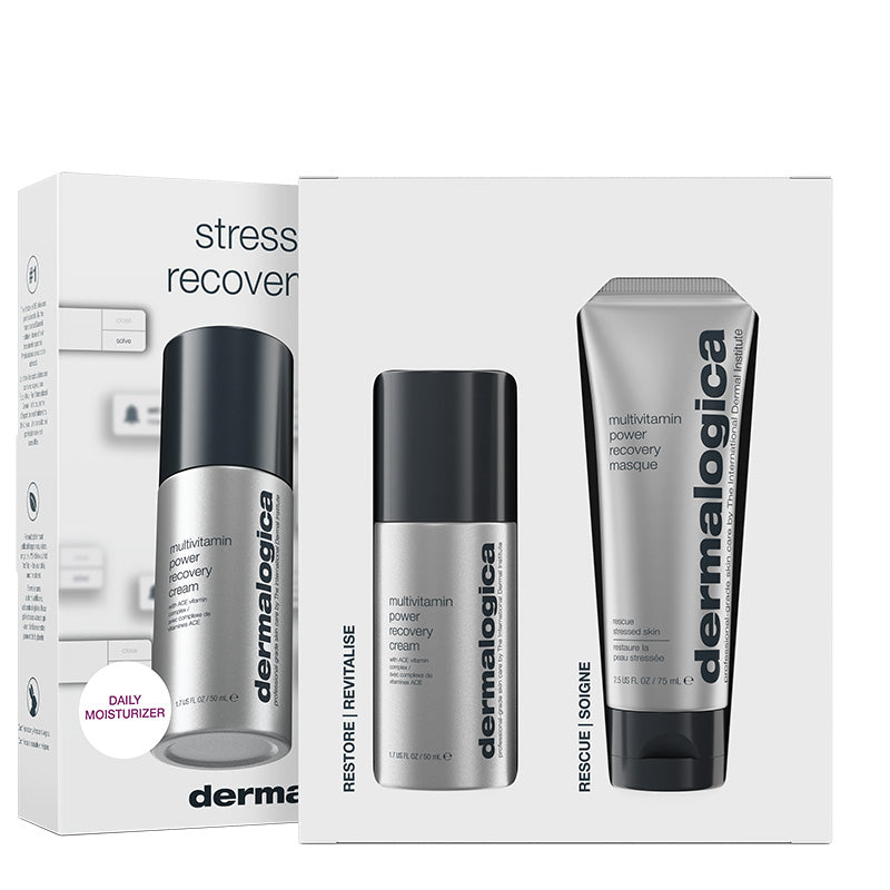Stress Skin Recovery System Sæt Dermalogica: Multivitamin Power Recovery Cream Face 50 ml + Multivitamin Power Recovery Mask Anti-Stress Face Cream 75