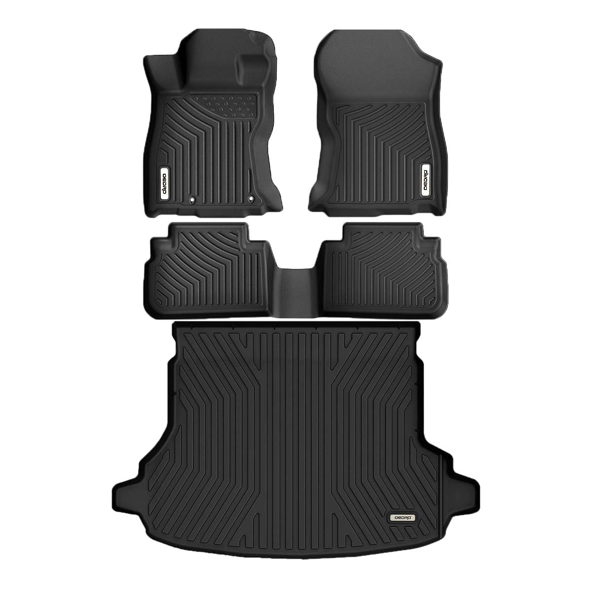 OEDRO Floor Mats Cargo Liner All Weather TPE Liners for 2019-2024 Subaru Forester