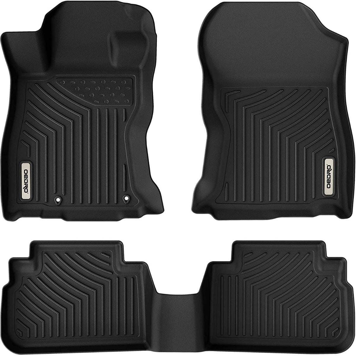 OEDRO Floor Mats for 2019-2024 Subaru Forester, All-Weather Guard Front & 2nd Seat 2 Row Liner Set