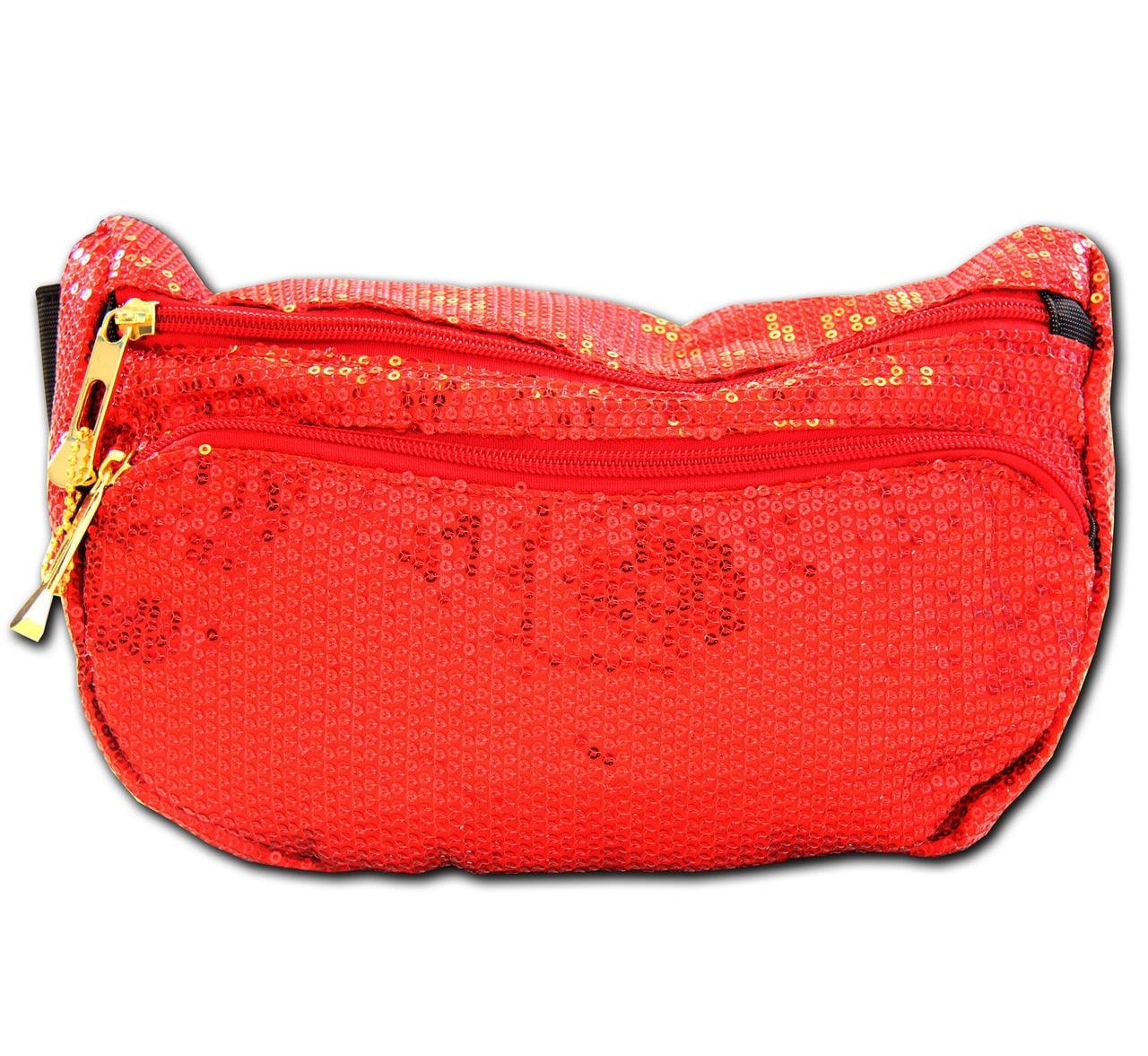 Sun Drop Citrus Soda Red Sequin Waist Bag
