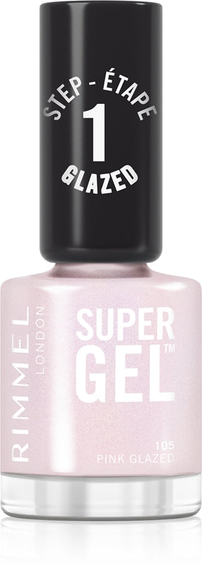 Rimmel Super Gel Nail Polish Żel Bez Lampy UV-LED Kolor 105 Pink Szkliwione 12ml