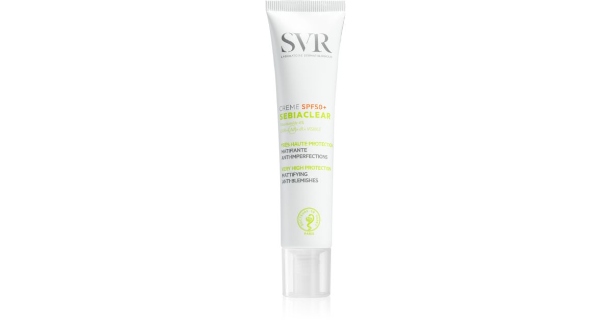 SVR Sebiaclear Cream SPF50 High Sun Protection Mattifying Anti-imperfections 40 ml