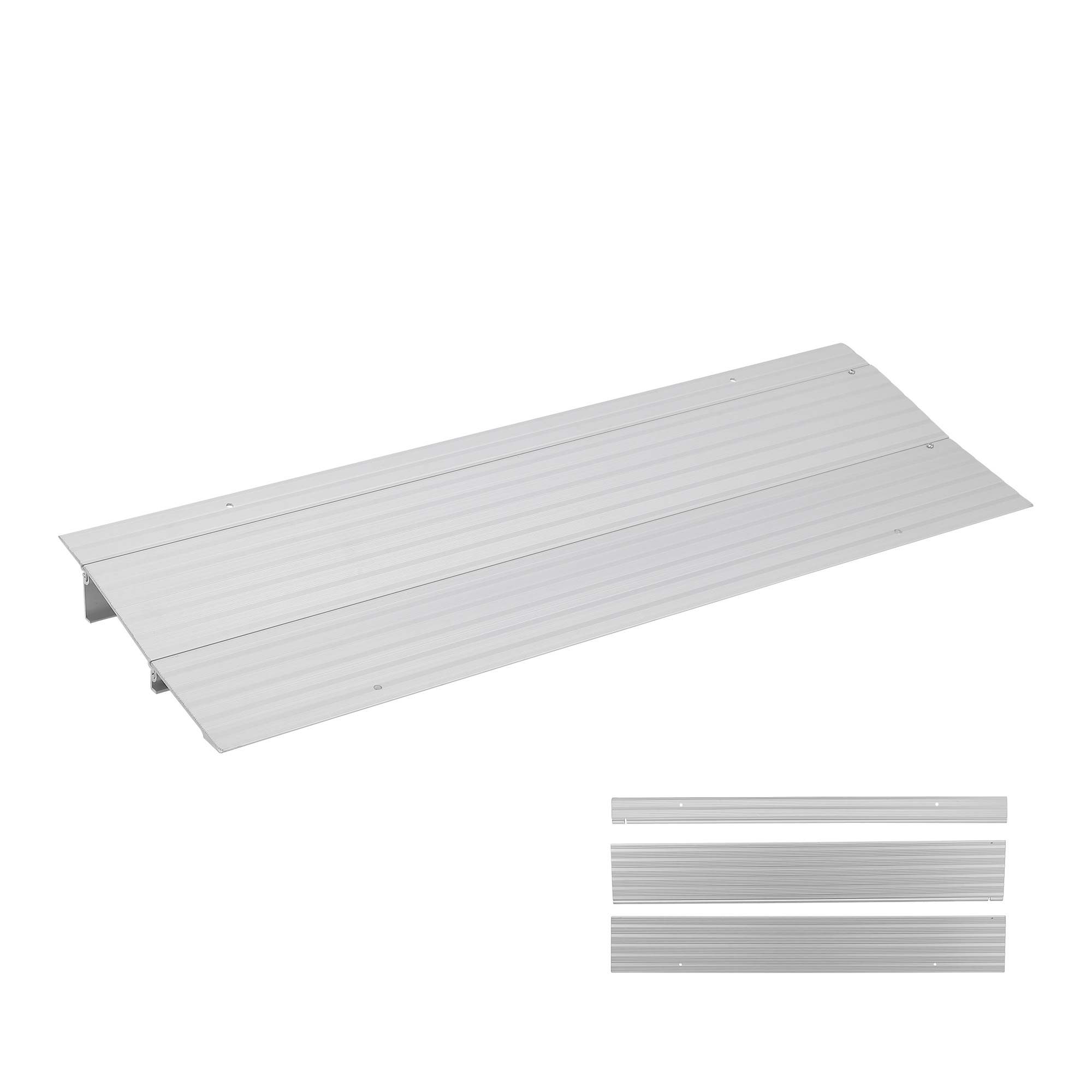 Garvee 2" Aluminum Threshold Ramp for Doorways, 700 lbs Capacity, Adjustable Height, Non-Slip Surface, Portable Design, Wheelchairs & Scooters Access