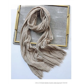 Men's Active Rectangle Scarf - Solid Colored Scarves Classic Winter Scarf Tassel Edge Soft Warm Scarf