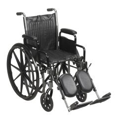 McKesson Wheelchair, 16" Seat, Detachable Desk Arms, Elevating Leg Rest