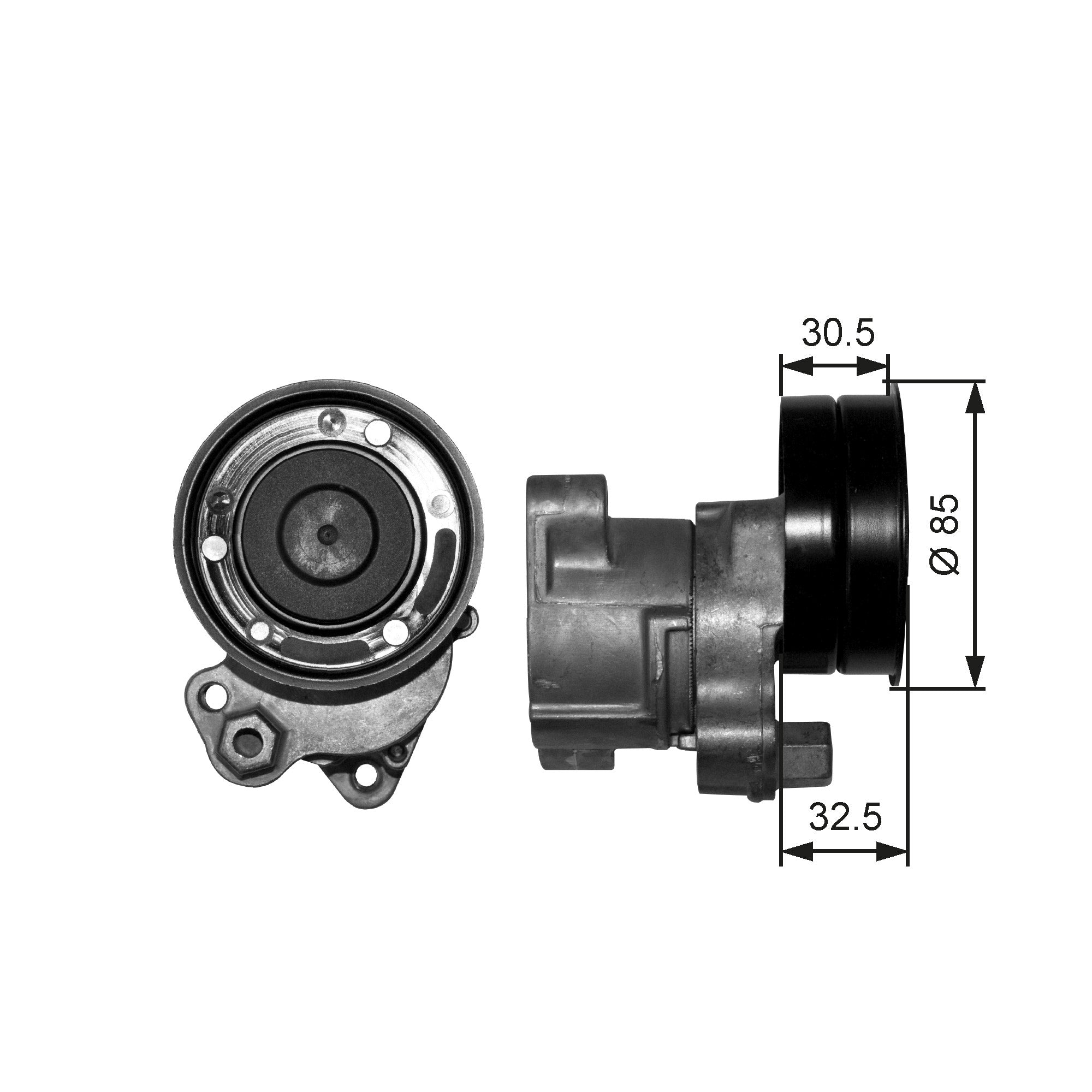 Belt Tensioner, v-ribbed belt GATES T38572