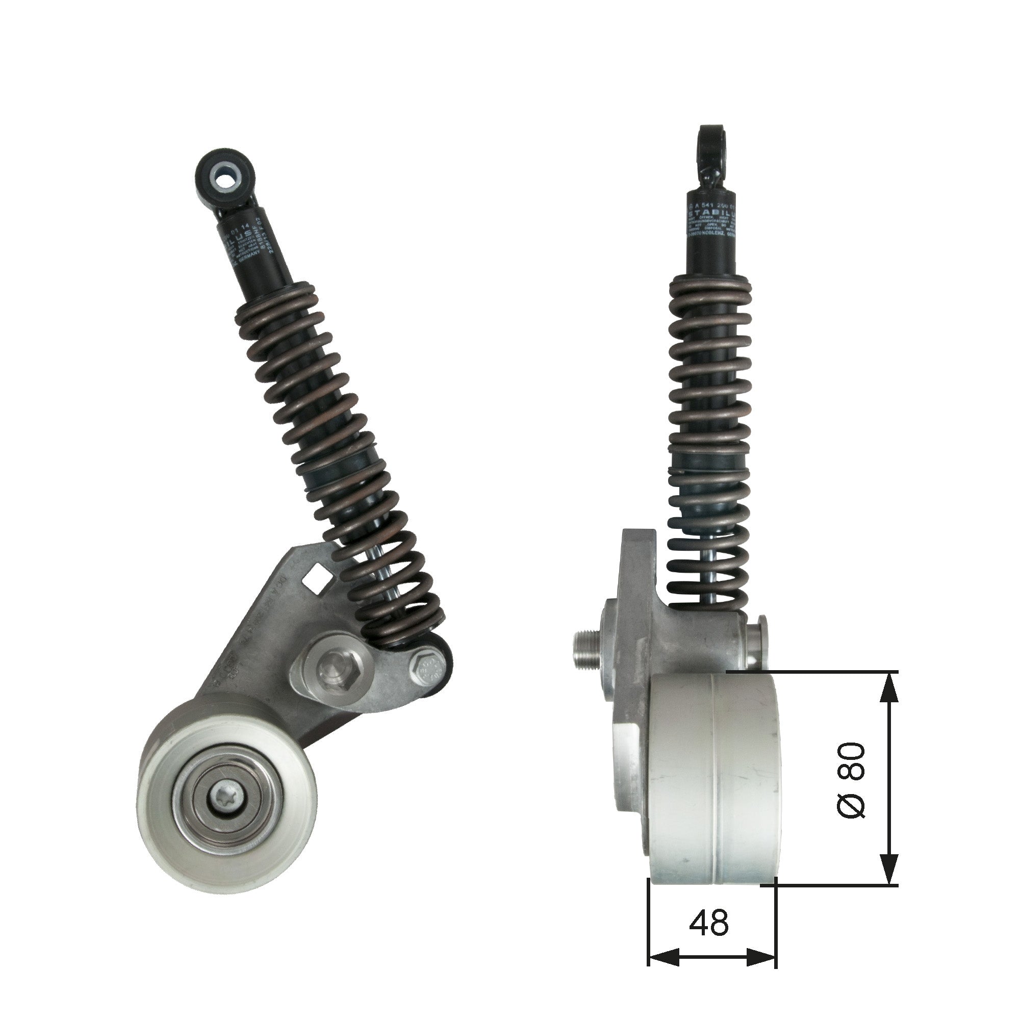 Belt Tensioner, V-ribbed belt GATES T38698