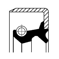 Shaft Seal, wheel hub CORTECO 19026223B