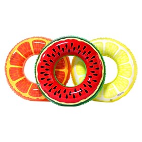 3 pcs anneaux de natation flotteurs de piscine gonflables pour enfants adultes 32,5 '' anneaux de flotteurs de piscine de fruits jouets de tube pour la fête de