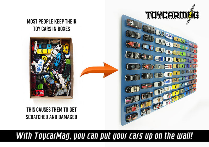 10 piece Clip-On Magnets Clip and Display for 1-64-1-55-1-76 Scale Model Cars by Toyscarmag